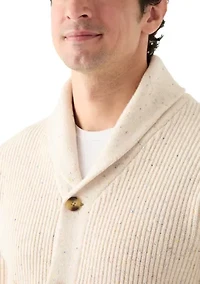 Men's Donegal Shawl Collar Cardigan