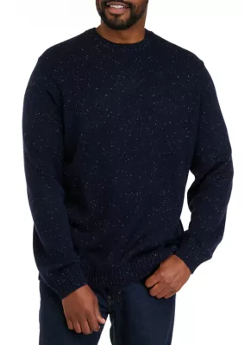 Big & Tall Solid Crew Neck Sweater