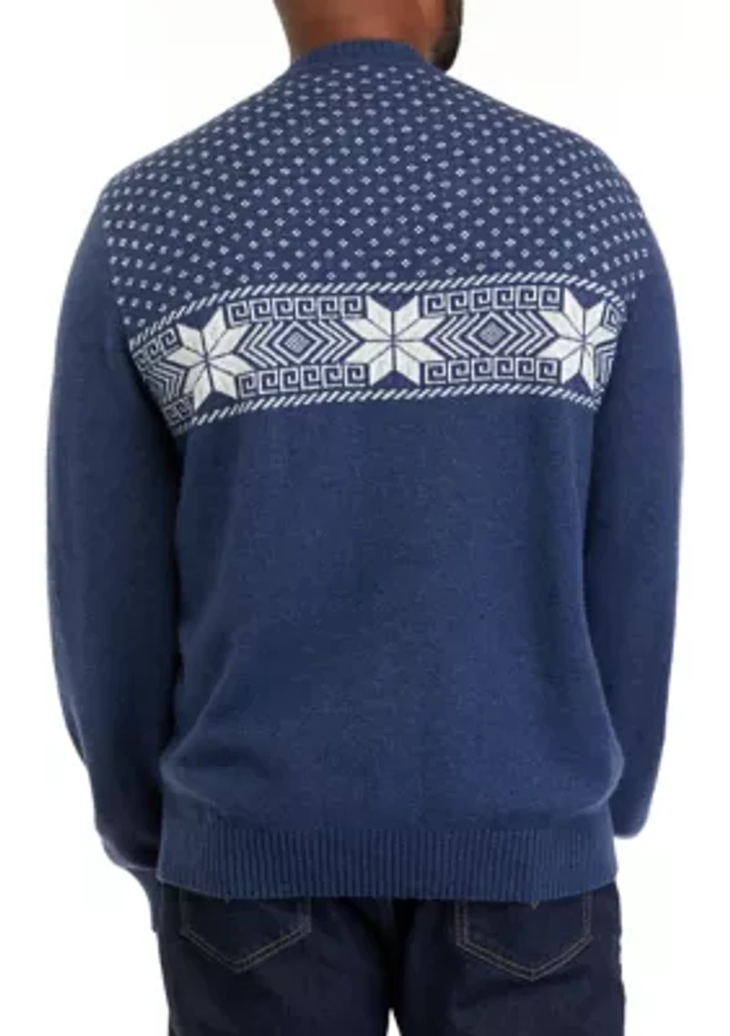 Big & Tall Snowflake Fairisle Sweater