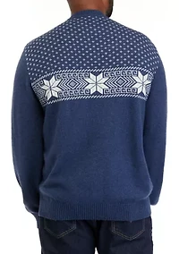 Big & Tall Snowflake Fairisle Sweater