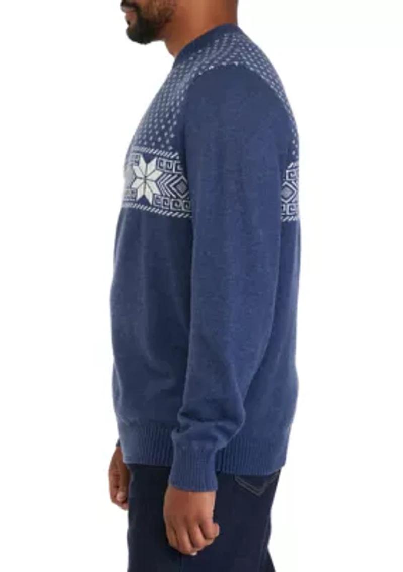 Big & Tall Snowflake Fairisle Sweater