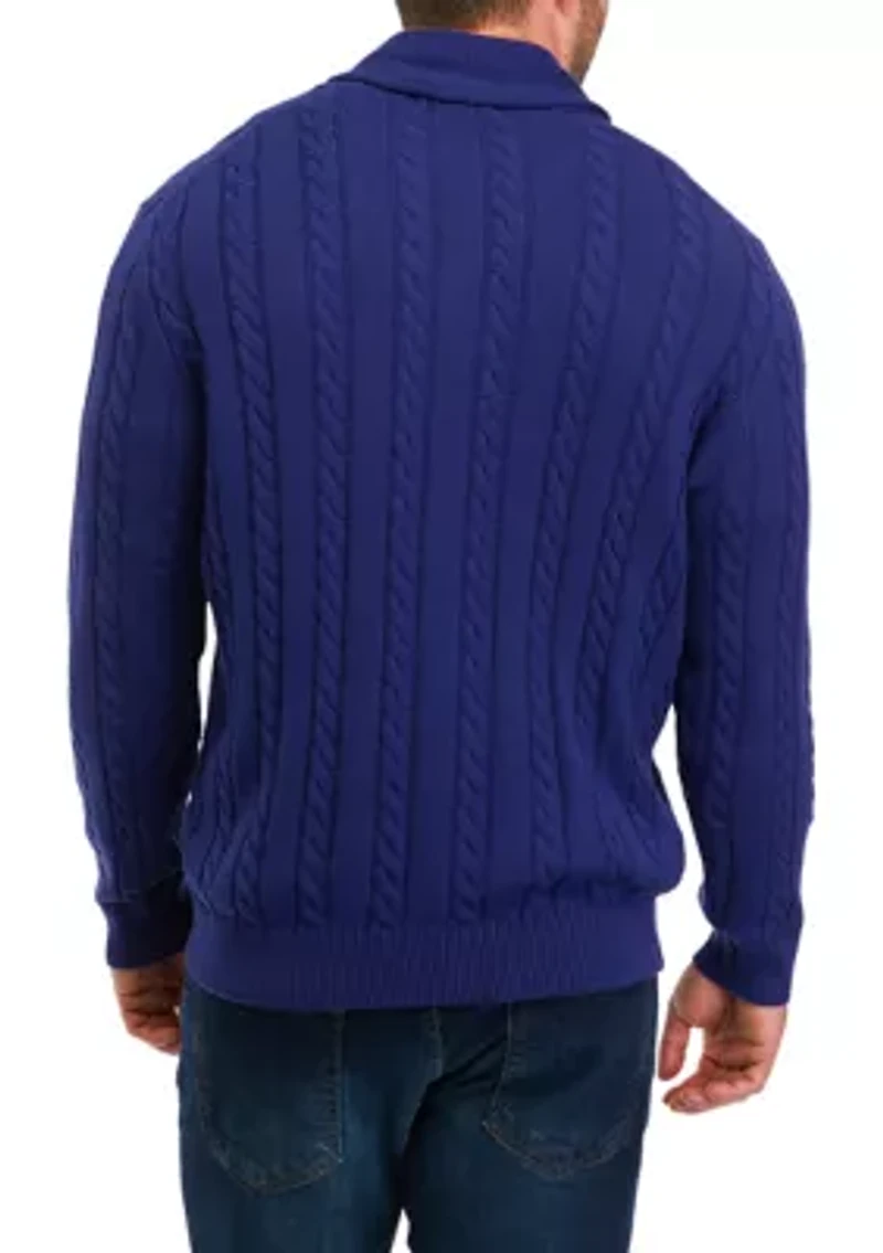 Big & Tall Sweater Knit Cardigan