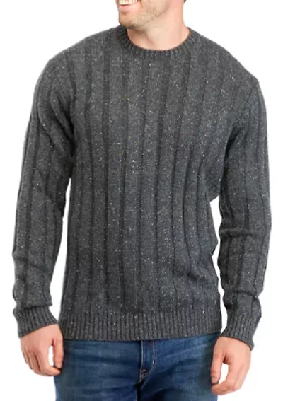 Big & Tall Donegal Crew Sweater