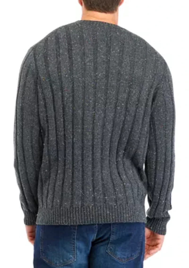 Big & Tall Donegal Crew Sweater
