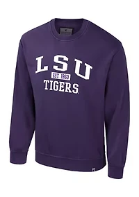 NCAA LSU Tigers Matrix Crew Neck Fleece Sweatshirt