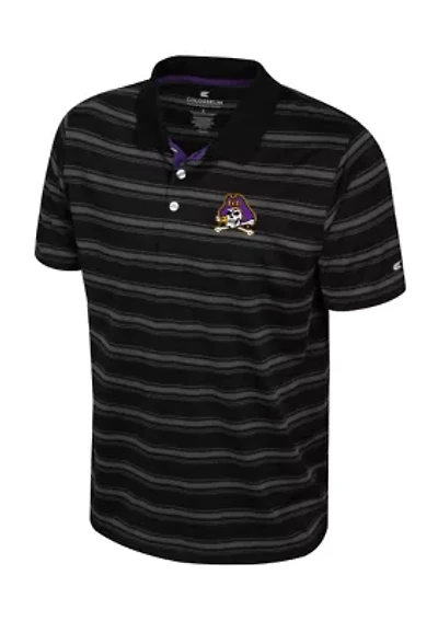NCAA East Carolina Pirates Stripe Polo Shirt