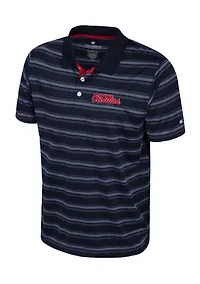 NCAA Ole Miss Rebels Stripe Polo Shirt