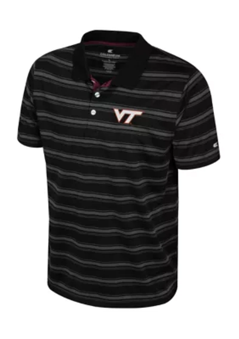 NCAA Virginia Tech Hokies Striped Polo Shirt