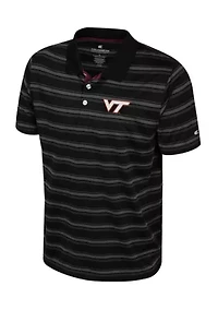 NCAA Virginia Tech Hokies Striped Polo Shirt