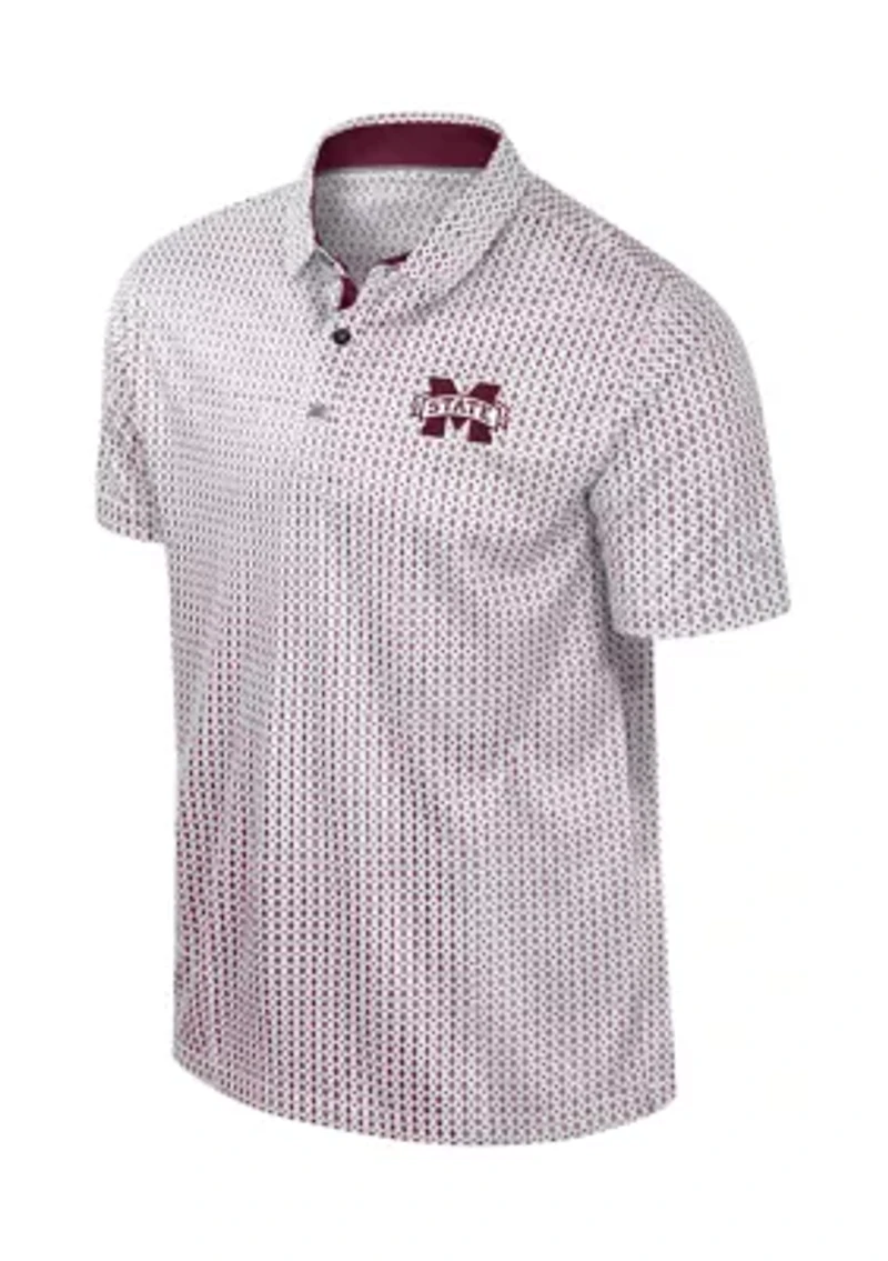 NCAA Mississippi State Bulldogs Reynolds Printed Polo Shirt
