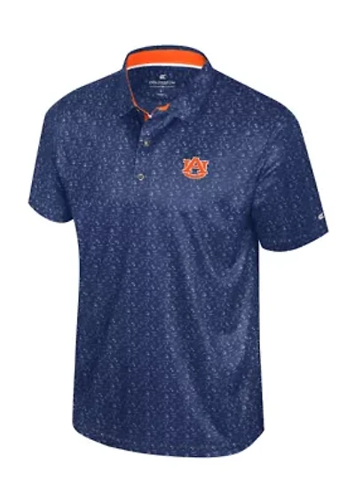 NCAA Auburn Tigers Football Printed Team Polo Shirt