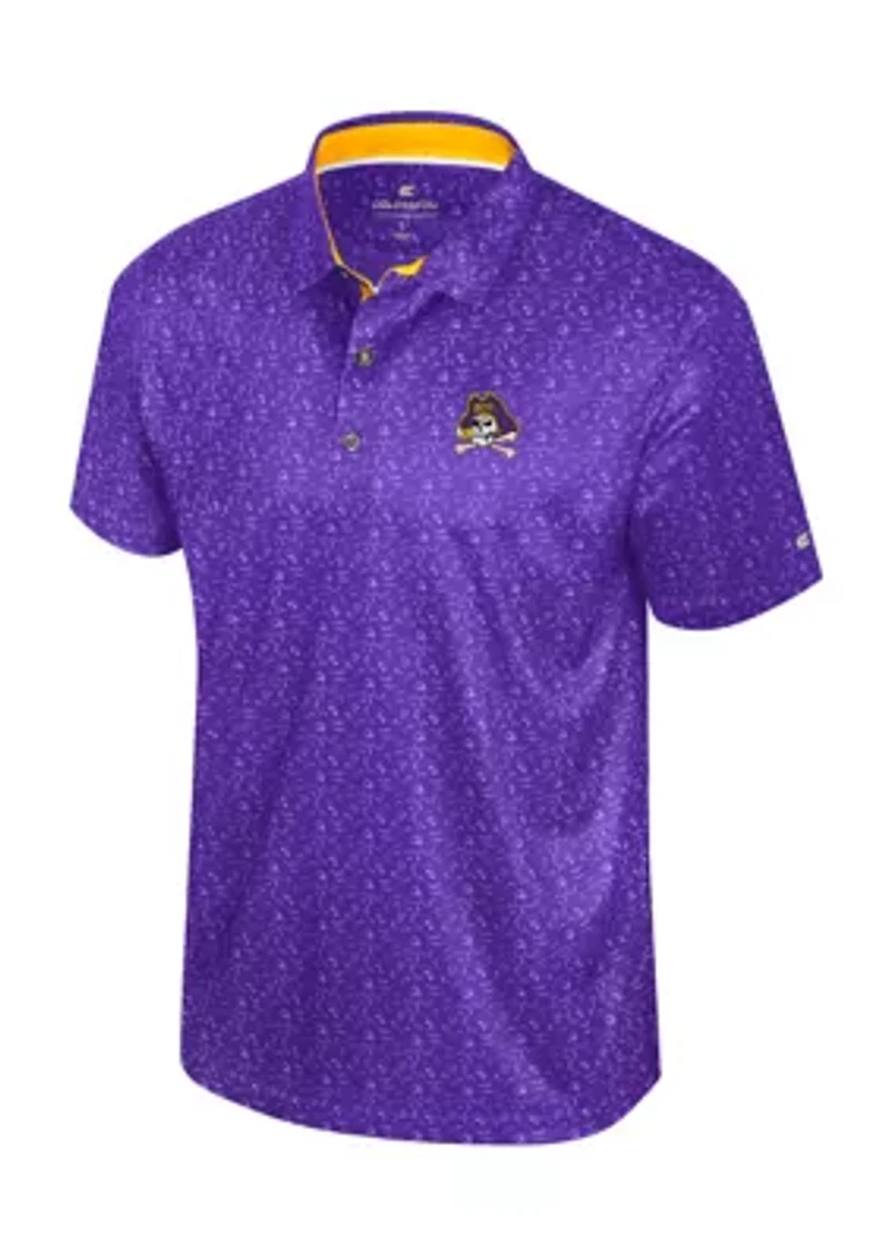 NCAA East Carolina Pirates Football Printed Team Polo Shirt