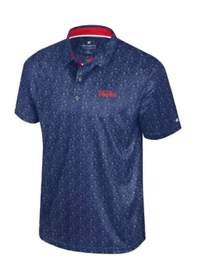 NCAA Ole Miss Rebels Football Printed Team Polo Shirt