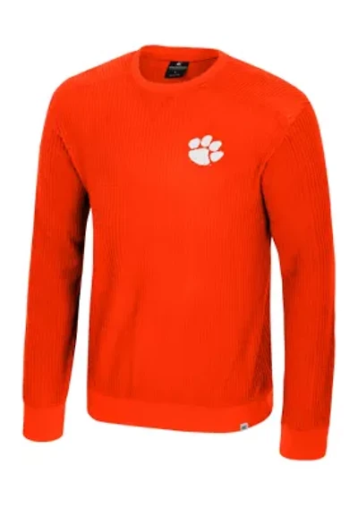 NCAA Clemson Tigers Sweet Dee Waffle Sweater