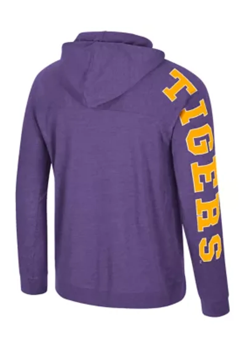 NCAA LSU Tigers Back Business Hooded Graphic T-Shirt