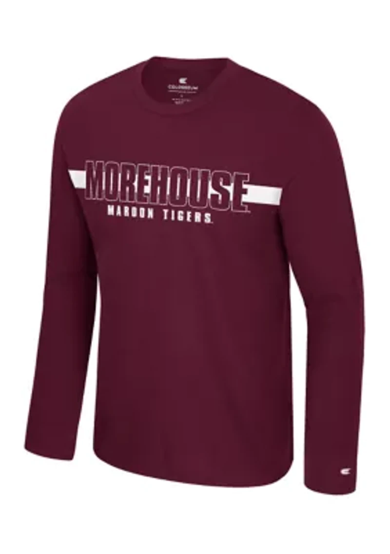 NCAA Morehouse Maroon Tigers Bar Long Sleeve Graphic T-Shirt