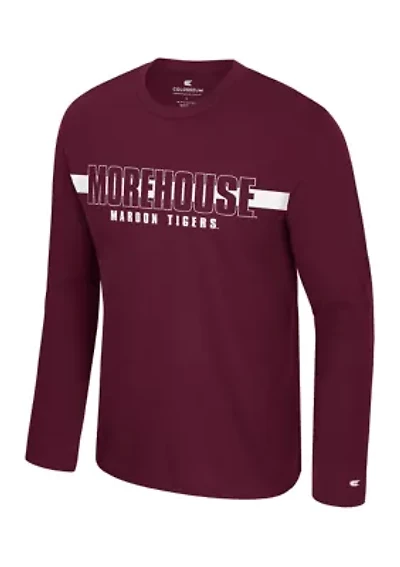 NCAA Morehouse Maroon Tigers Bar Long Sleeve Graphic T-Shirt