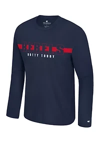 NCAA Ole Miss Rebels Long Sleeve Mesh Graphic T-Shirt