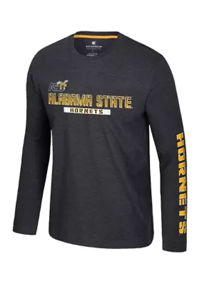 NCAA Alabama State Hornets Back Business Long Sleeve Graphic T-Shirt