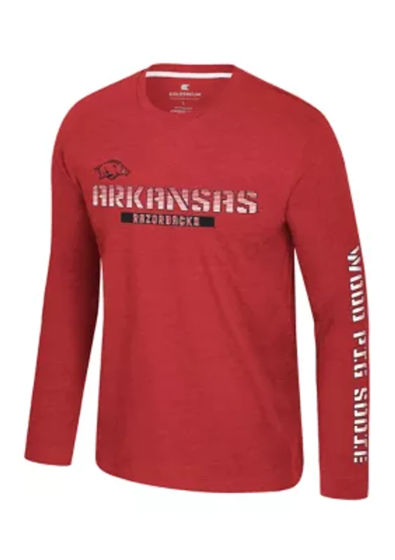 NCAA Arkansas Razorbacks Back Business Long Sleeve Graphic T-Shirt