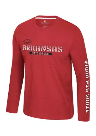 NCAA Arkansas Razorbacks Back Business Long Sleeve Graphic T-Shirt