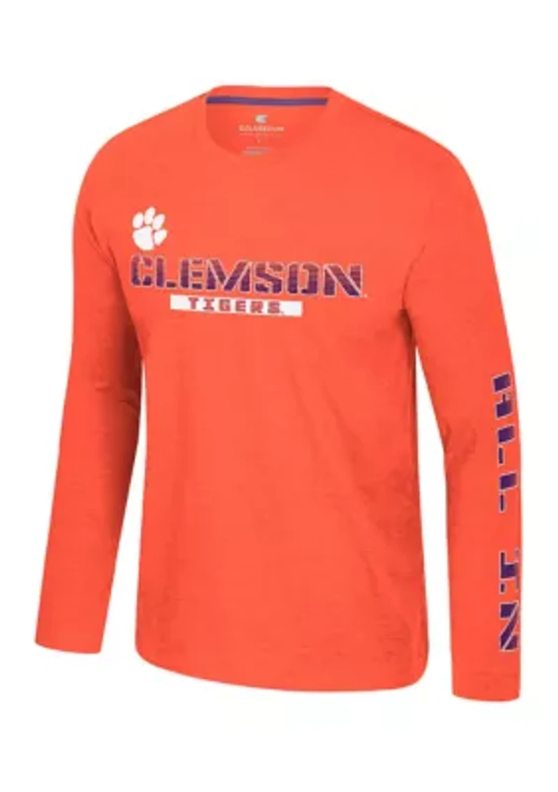 NCAA Clemson Tigers Back Business Long Sleeve Graphic T-Shirt