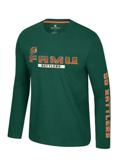NCAA Florida A&M Rattlers Back Business Long Sleeve Graphic T-Shirt