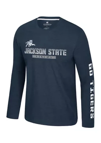 NCAA Jackson State Tigers Back Business Long Sleeve Graphic T-Shirt