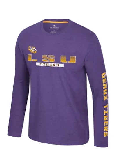 NCAA LSU Tigers Back Business Long Sleeve Graphic T-Shirt