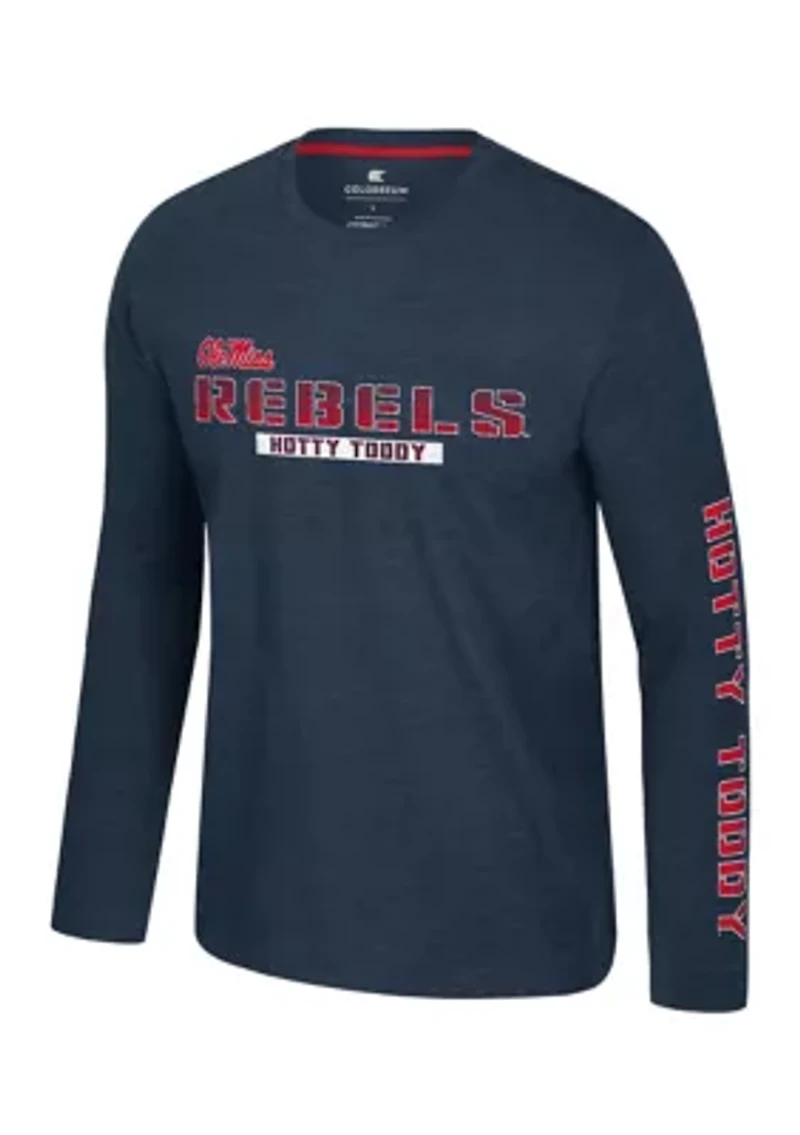 NCAA Ole Miss Rebels Back Business Long Sleeve Graphic T-Shirt