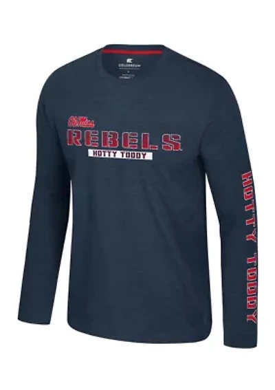 NCAA Ole Miss Rebels Back Business Long Sleeve Graphic T-Shirt