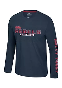 NCAA Ole Miss Rebels Back Business Long Sleeve Graphic T-Shirt