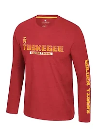 NCAA Tuskegee Golden Tigers Back Business Long Sleeve Graphic T-Shirt