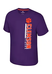 NCAA Clemson Tigers Short Sleeve Bar Graphic T-Shirt