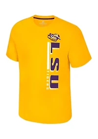 NCAA LSU Tigers Short Sleeve Bar Graphic T-Shirt