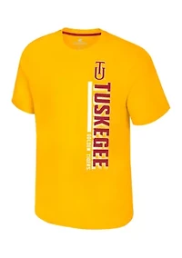 NCAA Tuskegee Golden Tigers Short Sleeve Bar Graphic T-Shirt