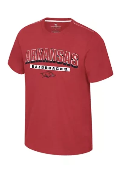 NCAA Arkansas Razorbacks Short Sleeve Back Business Graphic T-Shirt