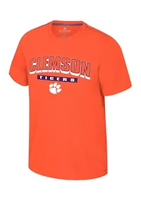 NCAA Clemson Tigers  Short Sleeve Back Business Graphic T-Shirt