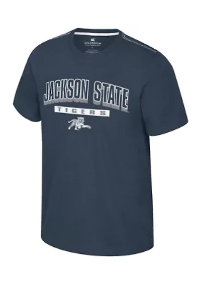 NCAA Jackson State Tigers Back Business Short Sleeve Graphic T-Shirt