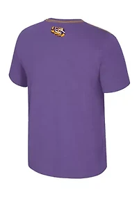 NCAA LSU Tigers  Short Sleeve Back Business Graphic T-Shirt