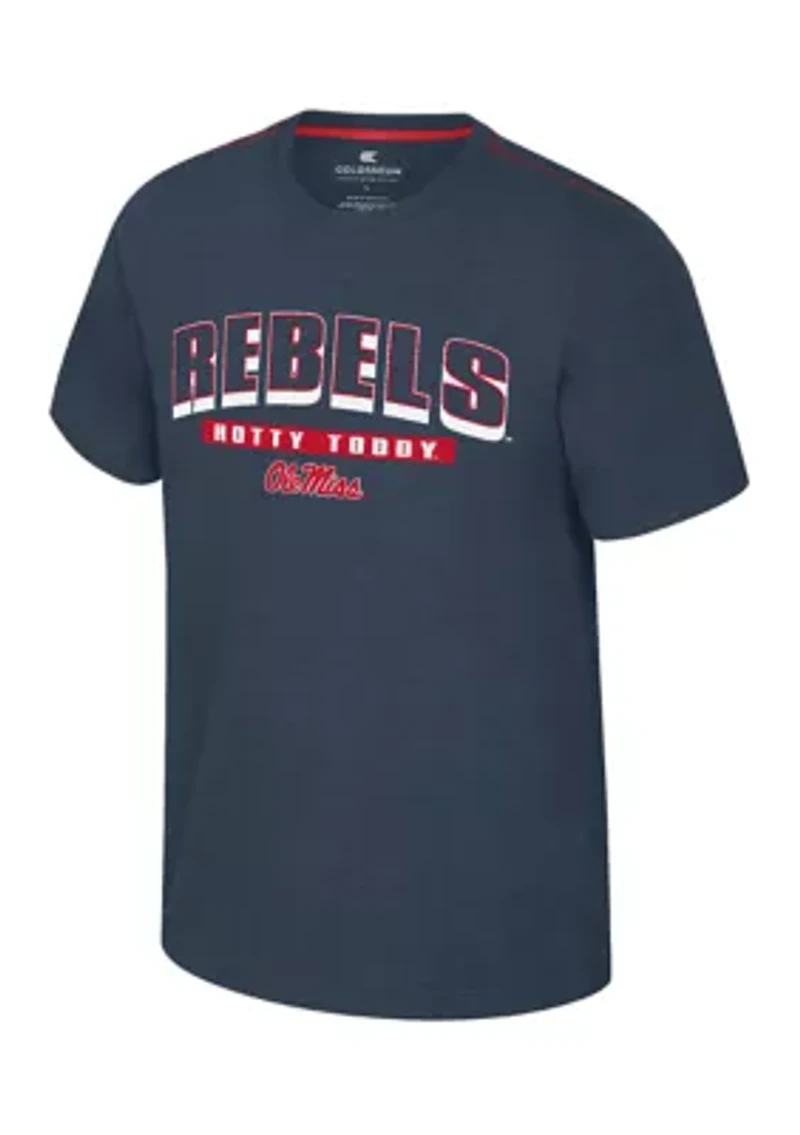 NCAA Ole Miss Rebels Back Business Short Sleeve Graphic T-Shirt