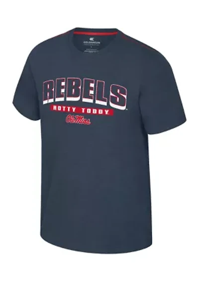 NCAA Ole Miss Rebels Back Business Short Sleeve Graphic T-Shirt