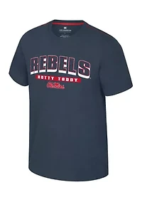 NCAA Ole Miss Rebels Back Business Short Sleeve Graphic T-Shirt