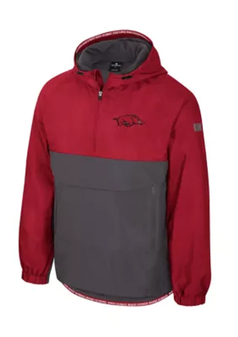 NCAA Arkansas Razorbacks Gives Back 1/2 Zip Anorak Jacket