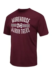 NCAA Morehouse Maroon Tigers Trail Short Sleeve Graphic T-Shirt