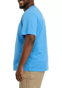 Big & Tall Short Sleeve Fish Bone Dual Blend Graphic T-Shirt