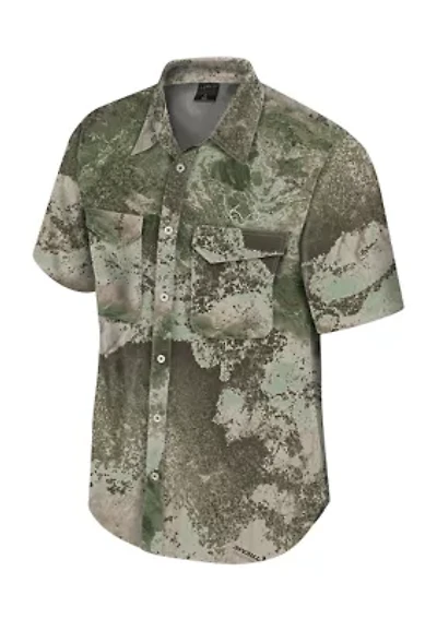 Men's Short Sleeve Charter Printed Fishing Shirt