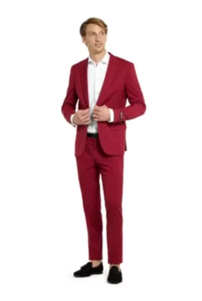 OppoSuits Daily Men's Suit - Bright Burgundy