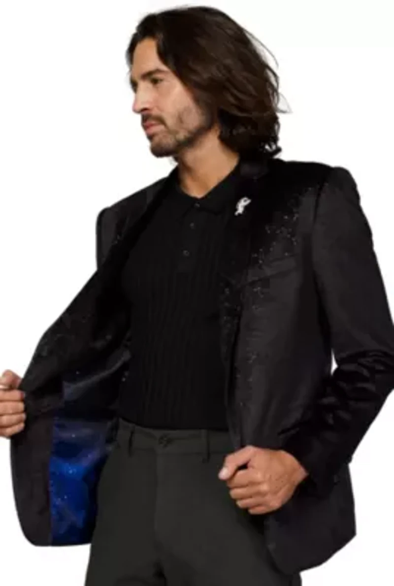 Outer Space Constellations Black Dinner Jacket Blazer