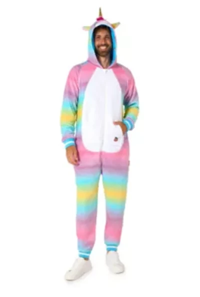 OppoSuits Unicorn Costume Outfit - Animal Body Suit for Adults White